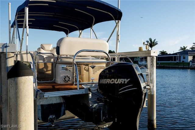 4013 Bastia Ct, Punta Gorda, FL 33950 - dock featuring a water view and boat lift