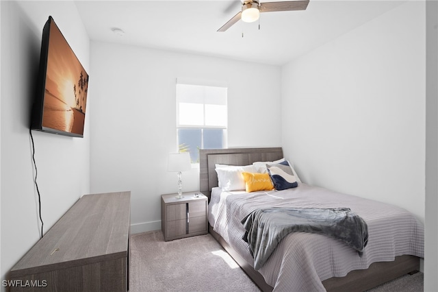5851 Shell Cove Dr Unit 101A, Cape Coral, FL 33914 - bedroom featuring carpet flooring, baseboards, and ceiling fan