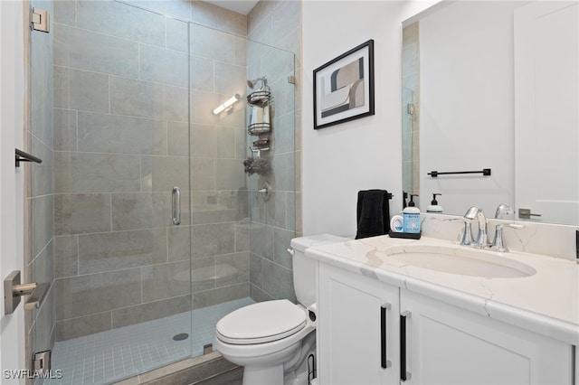 5851 Shell Cove Dr Unit 101A, Cape Coral, FL 33914 - full bath featuring a stall shower, toilet, and vanity