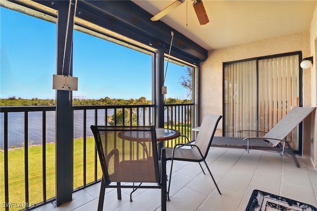 16000 Bay Pointe Blvd Unit 307, North Fort Myers, FL 33917 - sunroom with a water view