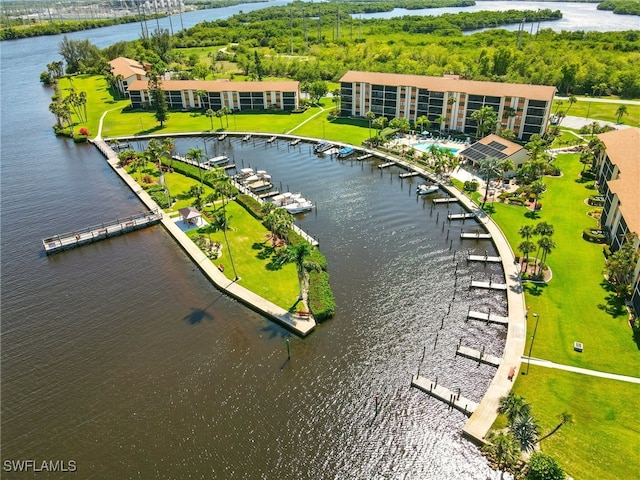 16000 Bay Pointe Blvd Unit 307, North Fort Myers, FL 33917 - drone / aerial view of a nearby body of water and apartment complex / building