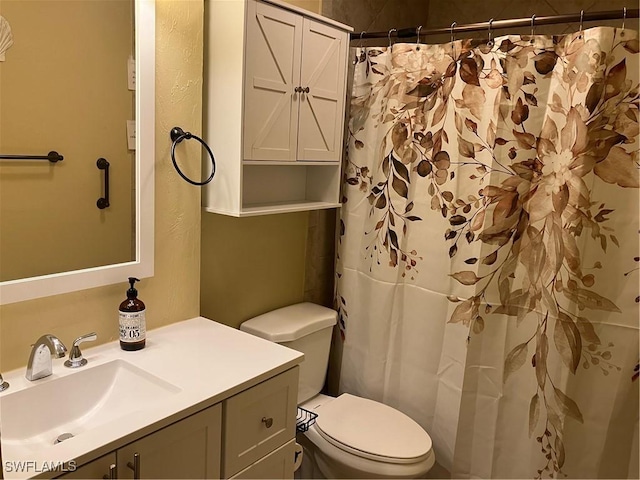 6300 S Pointe Blvd Unit 316, Fort Myers, FL 33919 - full bathroom with toilet, vanity, and a shower with curtain