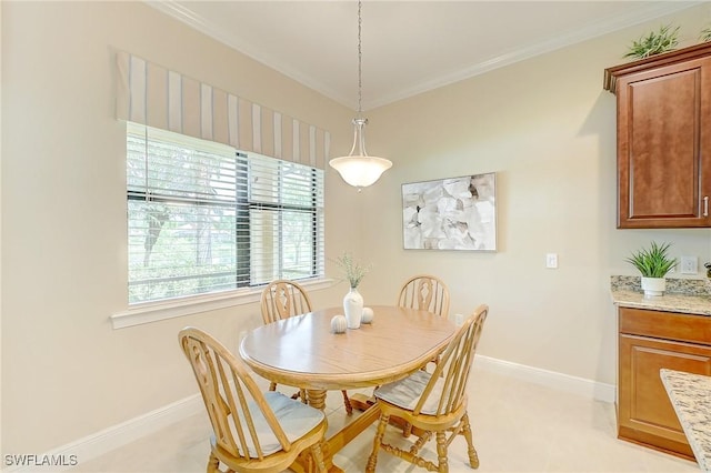 12490 Kentwood Ave, Fort Myers, FL 33913 - dining area featuring ornamental molding and baseboards