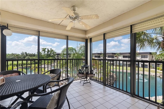 6979 Winkler Rd Unit 135, Fort Myers, FL 33919 - sunroom with a ceiling fan