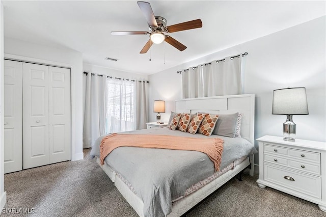 17365 Butler Rd, Fort Myers, FL 33967 - carpeted bedroom featuring a closet and a ceiling fan