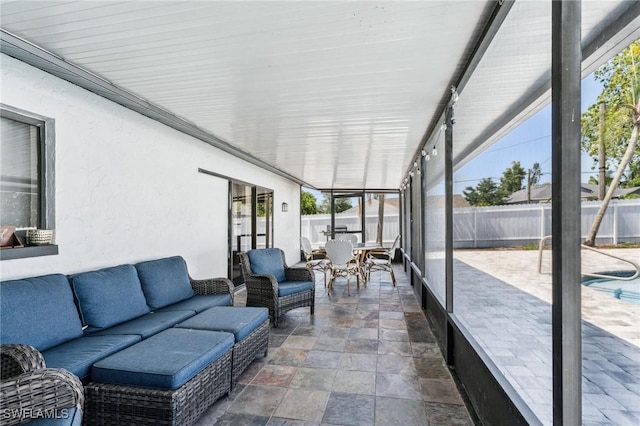 17365 Butler Rd, Fort Myers, FL 33967 - sunroom / solarium with outdoor lounge area and outdoor dining space