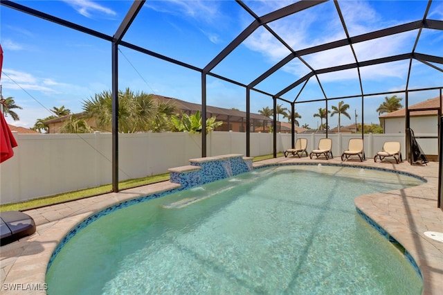 2510 SW 24th Ct, Cape Coral, FL 33914 - view of pool with a patio and glass enclosure