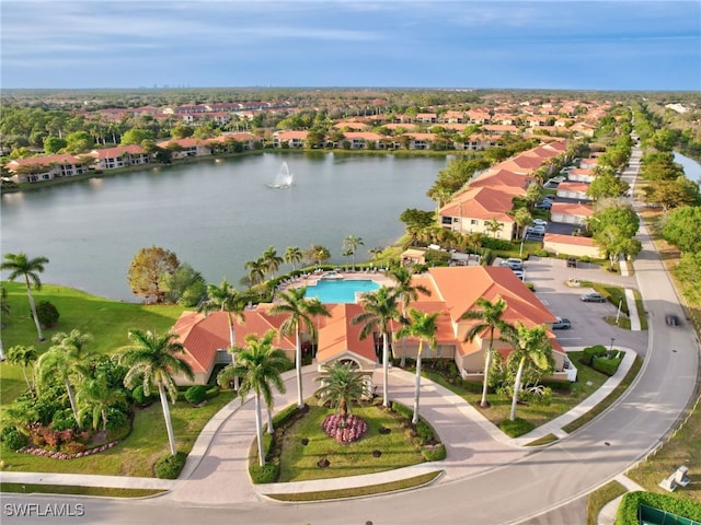 6670 Huntington Lakes Cir Unit 104, Naples, FL 34119 - aerial view of residential area with a nearby body of water