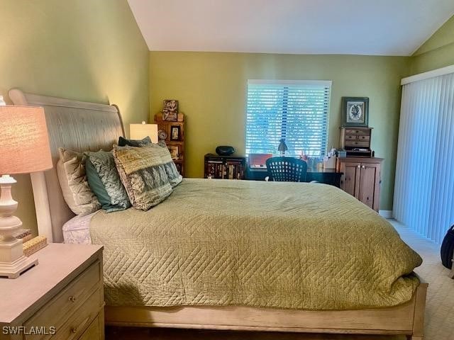 5015 Harbortown Ln Unit 204, Fort Myers, FL 33919 - bedroom with vaulted ceiling