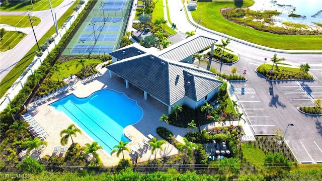 986 Enbrook Loop, Naples, FL 34114 - drone / aerial view of a pool