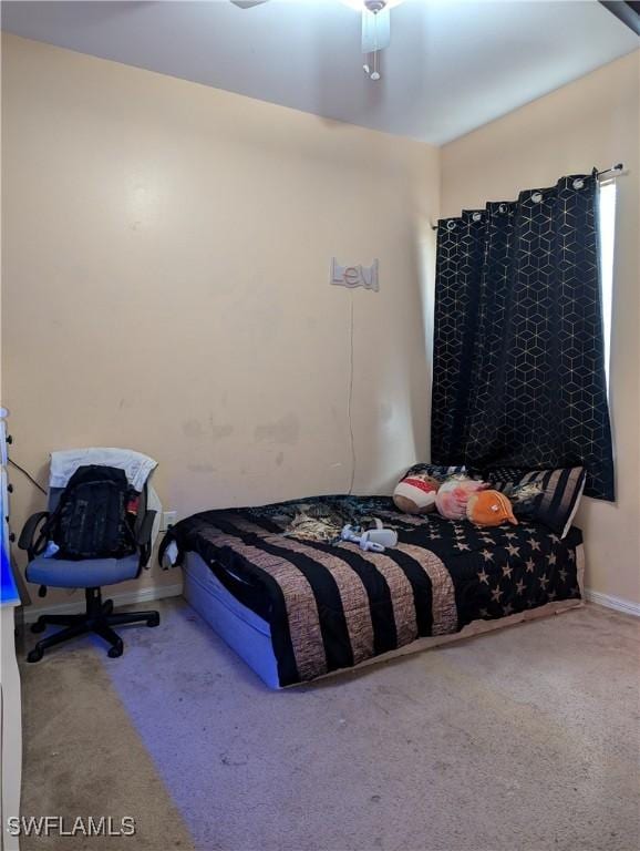 2543 Nature Pointe Loop, Fort Myers, FL 33905 - bedroom with carpet flooring, baseboards, and a ceiling fan
