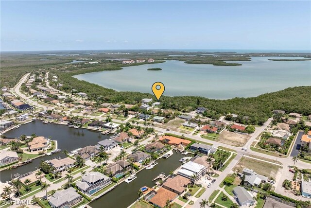1923 Sheffield Ave, Marco Island, FL 34145 - aerial overview of property's location featuring a large body of water and nearby suburban area