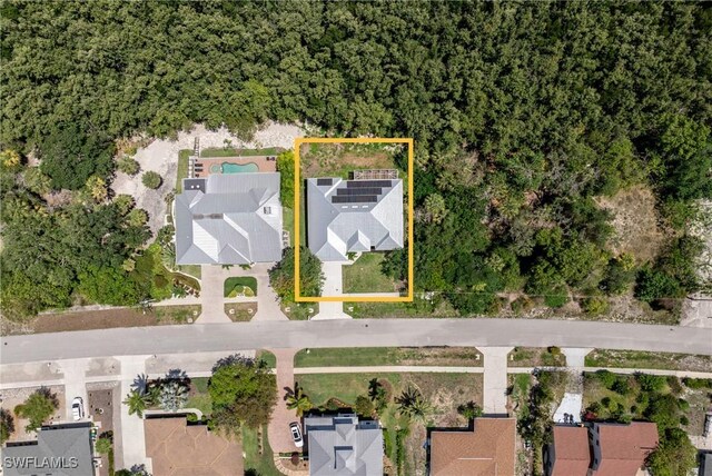 1923 Sheffield Ave, Marco Island, FL 34145 - aerial perspective of suburban area with property parcel outlined