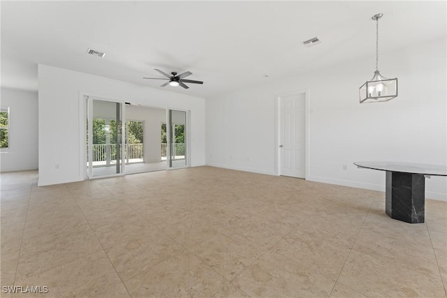 1923 Sheffield Ave, Marco Island, FL 34145 - unfurnished living room with ceiling fan