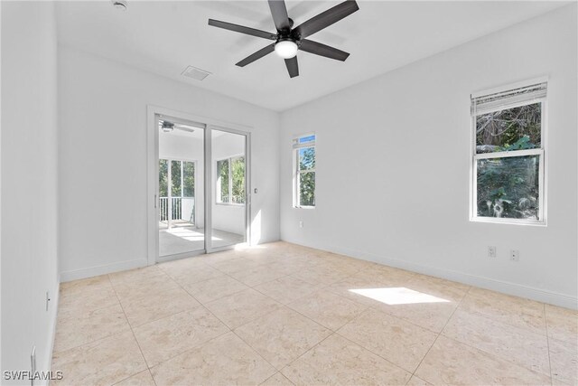 1923 Sheffield Ave, Marco Island, FL 34145 - unfurnished room featuring a ceiling fan, tile patterned floors, and baseboards