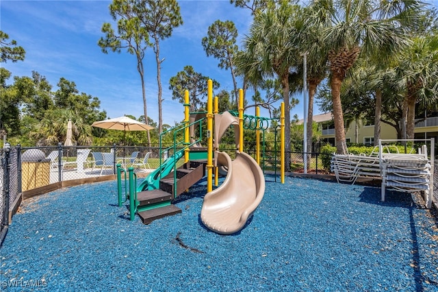 14746 Calusa Palms Dr Unit 102, Fort Myers, FL 33919 - community jungle gym with fence