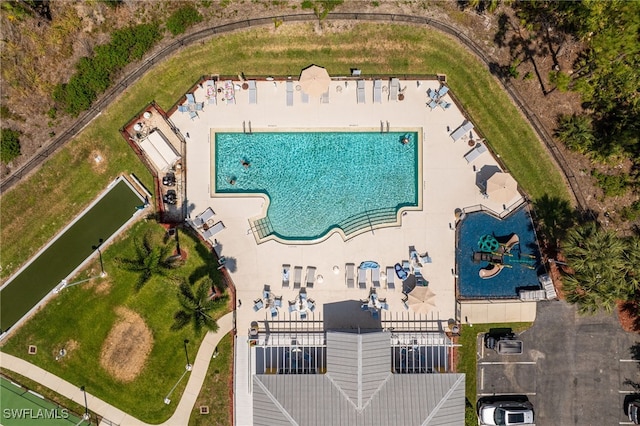 14746 Calusa Palms Dr Unit 102, Fort Myers, FL 33919 - bird's eye view of a pool area
