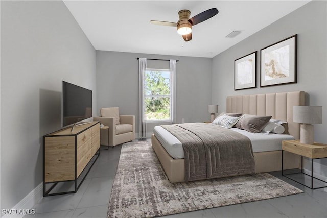 761 Fleming Ave S, Lehigh Acres, FL 33974 - bedroom featuring baseboards and a ceiling fan