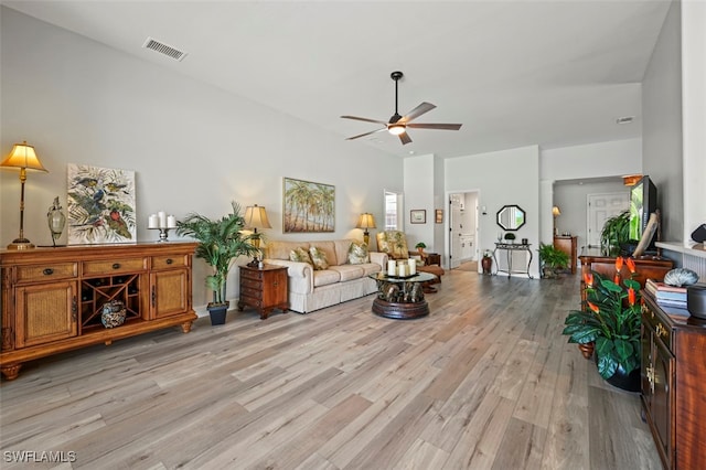 10016 Majestic Ave, Fort Myers, FL 33913 - living area featuring ceiling fan and light wood-type flooring