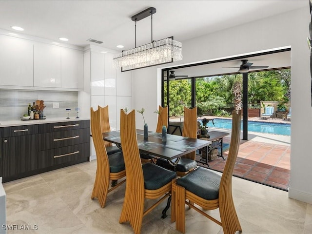 20697 Charing Cross Cir, Estero, FL 33928 - dining area featuring recessed lighting and ceiling fan
