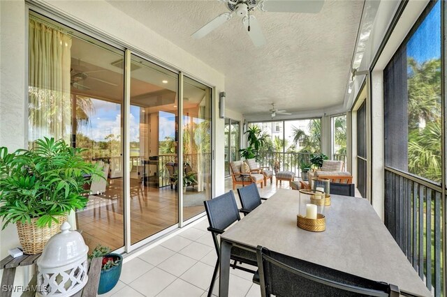 591 Audubon Blvd Unit B202, Naples, FL 34110 - sunroom featuring ceiling fan
