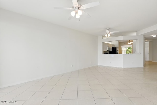 3460 W Crown Pointe Blvd Unit 101, Naples, FL 34112 - unfurnished living room featuring ceiling fan