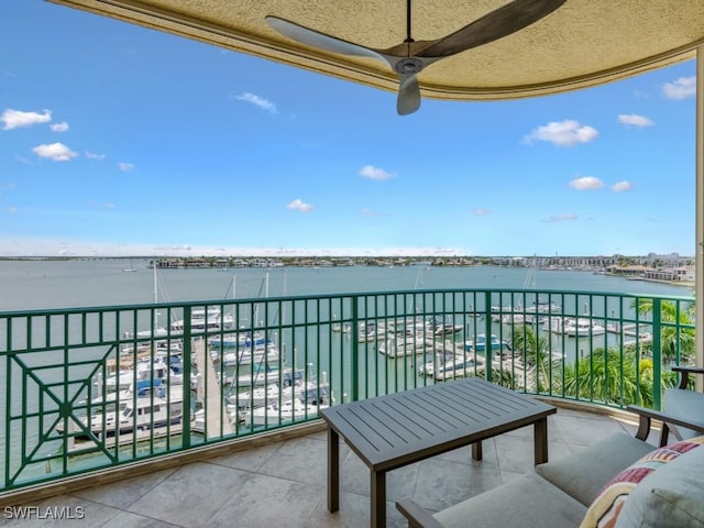 1079 Bald Eagle Dr Unit N604, Marco Island, FL 34145 - balcony featuring a water view