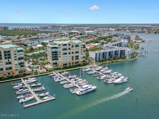 1079 Bald Eagle Dr Unit N604, Marco Island, FL 34145 - drone / aerial view of a large body of water and a marina