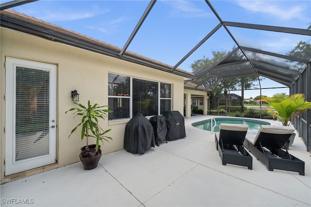 12501 Walden Run Dr, Fort Myers, FL 33913 - view of patio with an outdoor pool and a lanai
