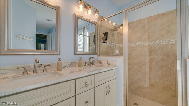 2541 SW 32nd Ln, Cape Coral, FL 33914 - bathroom with double vanity and a shower stall