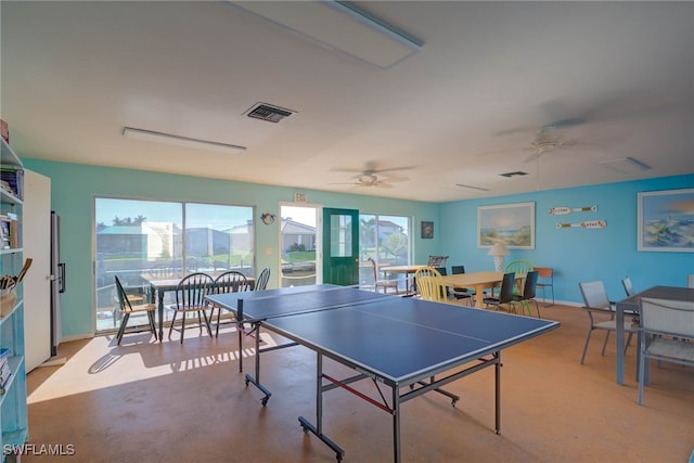 3905 Del Prado Blvd S Unit D-101, Cape Coral, FL 33904 - recreation room with ceiling fan and baseboards