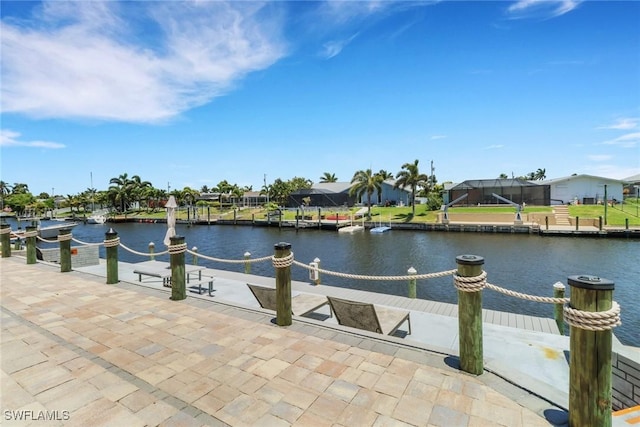 3905 Del Prado Blvd S Unit D-101, Cape Coral, FL 33904 - view of home's community featuring a water view, a dock, and a residential view