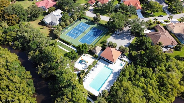 25560 Springtide Ct, Bonita Springs, FL 34135 - aerial view of residential area featuring a pool area