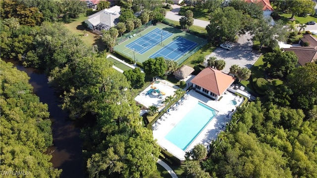 25560 Springtide Ct, Bonita Springs, FL 34135 - bird's eye view of a pool area