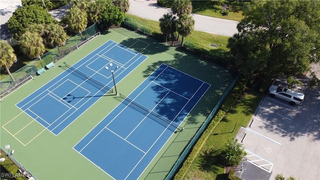 25560 Springtide Ct, Bonita Springs, FL 34135 - view of tennis court with fence