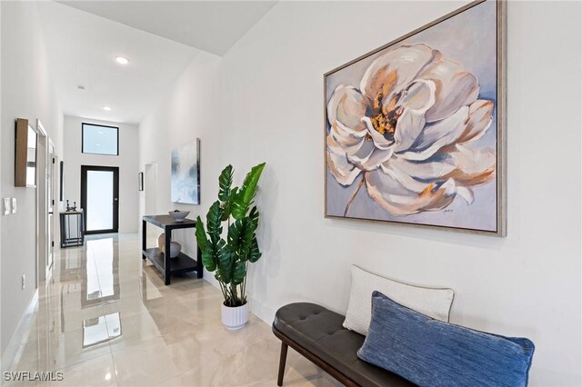 2308 NW 5th St, Cape Coral, FL 33993 - hallway with baseboards and recessed lighting