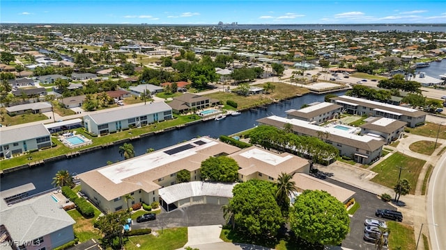 1345 SE 40th Ter Unit 2D, Cape Coral, FL 33904 - aerial perspective of suburban area with a nearby body of water