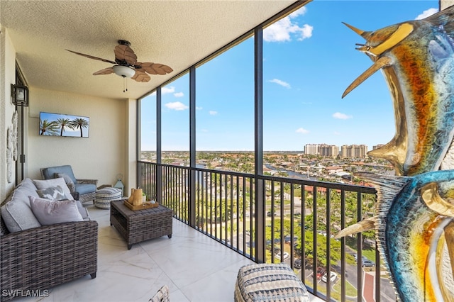5793 Cape Harbour Dr Unit 1119, Cape Coral, FL 33914 - sunroom featuring a view of city
