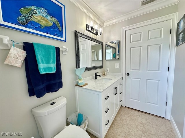 352 Paisley Ave, Lehigh Acres, FL 33974 - bathroom with vanity and crown molding