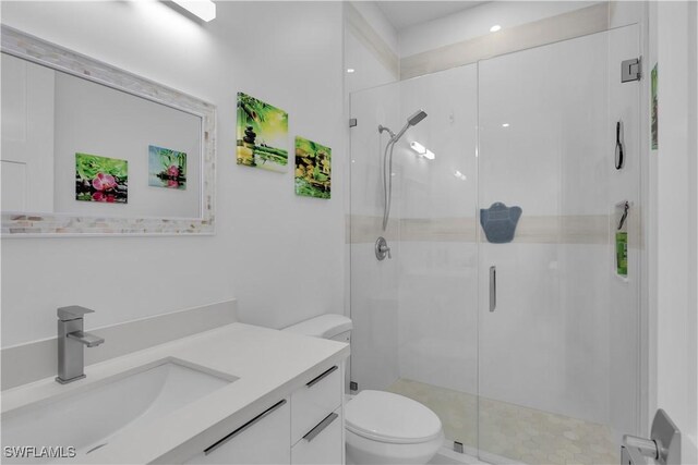 518 Avenida Primiceria, Marathon, FL 33050 - bathroom with toilet, a shower stall, and vanity