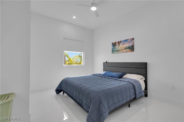 518 Avenida Primiceria, Marathon, FL 33050 - bedroom with a ceiling fan and recessed lighting
