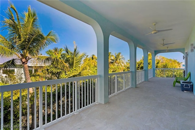 518 Avenida Primiceria, Marathon, FL 33050 - view of patio / terrace featuring ceiling fan and a balcony