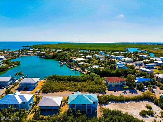 518 Avenida Primiceria, Marathon, FL 33050 - aerial perspective of suburban area with a nearby body of water