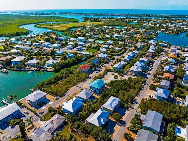 518 Avenida Primiceria, Marathon, FL 33050 - aerial overview of property's location with a large body of water and nearby suburban area