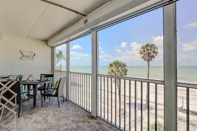 5000 Estero Blvd Unit 202, Fort Myers Beach, FL 33931 - sunroom with a water view