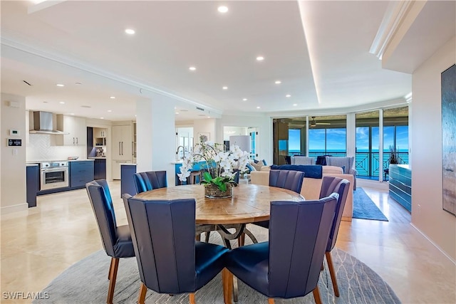 4021 Gulf Shore Blvd N Unit 1704, Naples, FL 34103 - dining room featuring recessed lighting