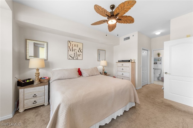 21360 Lancaster Run Unit 1514, Estero, FL 33928 - bedroom with light carpet, a closet, baseboards, and a ceiling fan