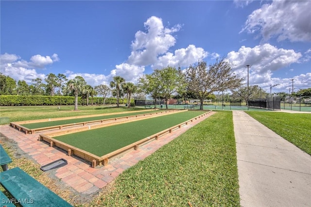 21360 Lancaster Run Unit 1514, Estero, FL 33928 - surrounding community with a game area and a tennis court