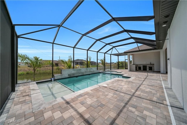 13 NW 14th Ave, Cape Coral, FL 33993 - swimming pool featuring a patio area and a lanai