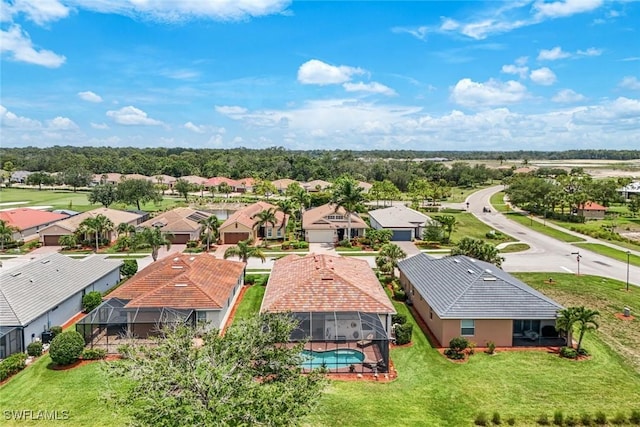 3147 Walnut Grove Ln, Alva, FL 33920 - aerial perspective of suburban area featuring a pool